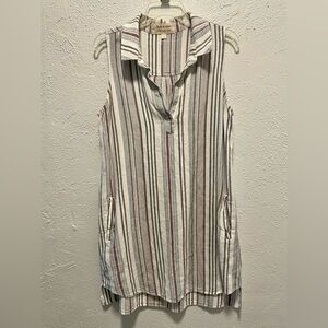 Cloth & Stone Striped Linen Blend size Large
Button Dress BOGO casual style